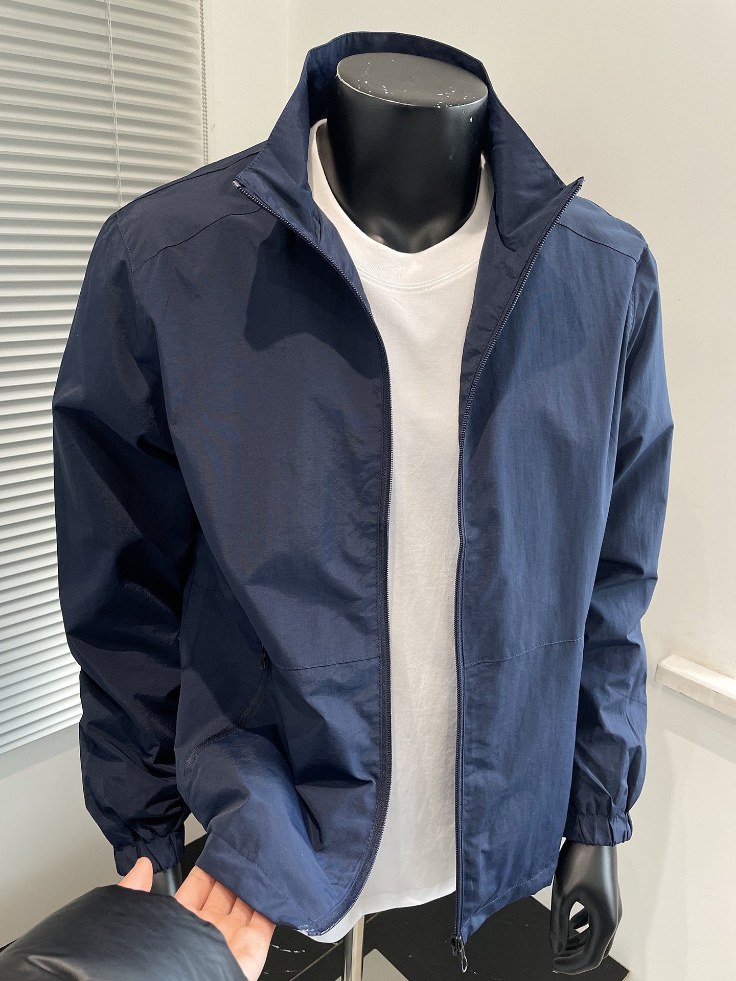 AA26 American-Style Stand-Collar Harrington Jacket — New Spring/Summer Men's Edition: Lightweight, Breathable, Loose-Fit Casual Zip-Up Jacket