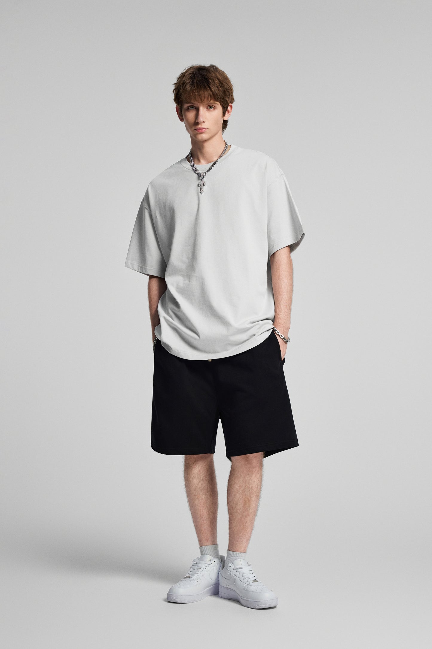 Men's Basic Short-Sleeve T-Shirt, Fog Color