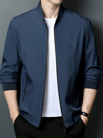 Lightweight men's stand up collar business casual jacket men's top