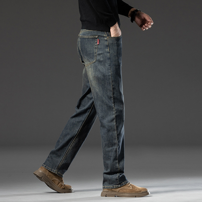Jeans, loose straight leg pants, men's summer thin long pants