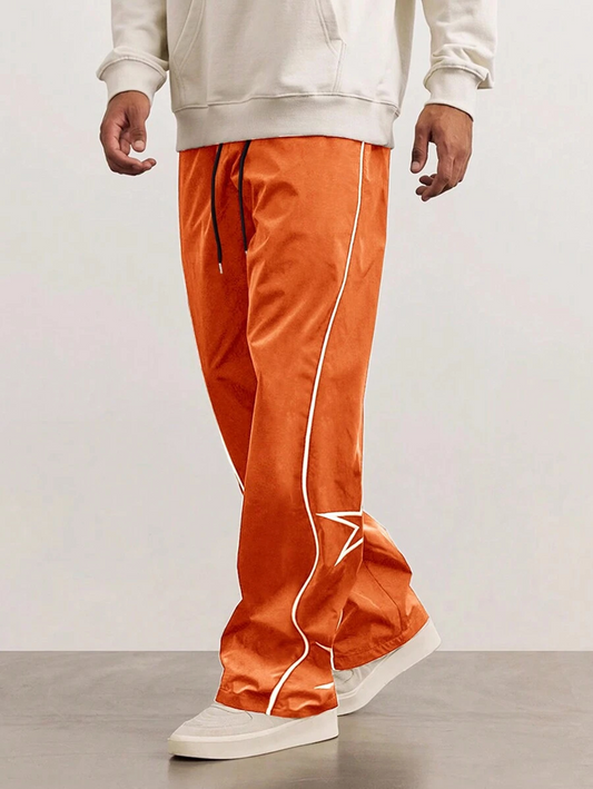 Men's Embroidered Casual Pants, Retro Casual Jogger Pants