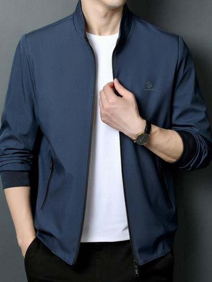 Lightweight men's stand up collar business casual jacket men's top