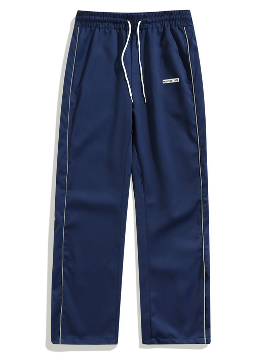 New spring and autumn shuttle woven casual straight leg pants for men's wear