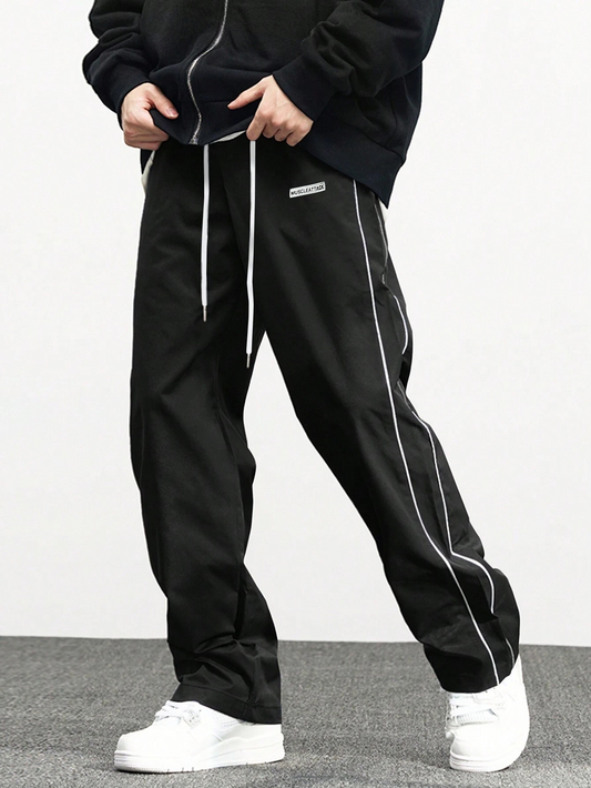 Men's new woven casual straight leg pants men's clothing