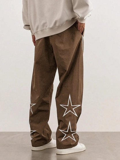 Men's New Embroidered Casual Pants, Retro Casual Jogger Pants