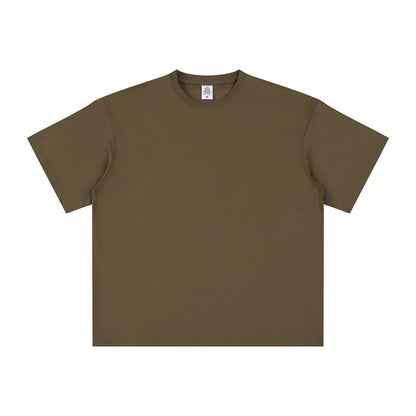 Women's Short-Sleeve T-Shirt, Relaxed High-Street Style, Earth Tones, 16 Colors, FOG Drop-Shoulder