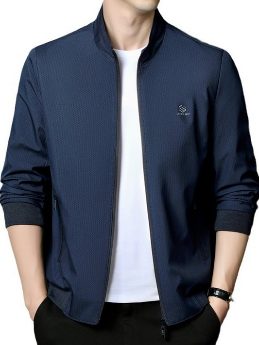 Lightweight jacket men's stand up collar business casual jacket men's loose top