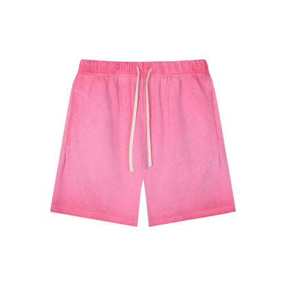 Men's Dyed Distressed Terry Cloth Shorts