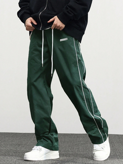 Men's new woven casual straight leg pants men's clothing
