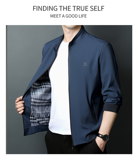 Men's stand up collar business casual jacket men's loose top