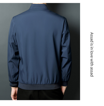 Lightweight men's stand up collar business casual jacket men's top