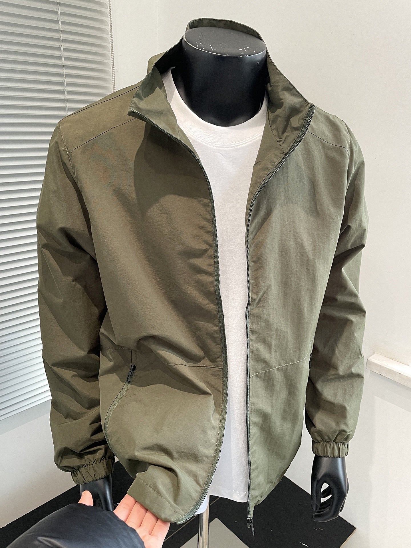 American-Style Stand-Collar Harrington Jacket — New Spring/Summer Men's Edition: Lightweight, Breathable, Loose-Fit Casual Zip-Up Jacket