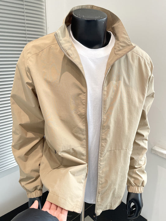 26 American-Style Stand-Collar Harrington Jacket — New Spring/Summer Men's Edition: Lightweight, Breathable, Loose-Fit Casual Zip-Up Jacket