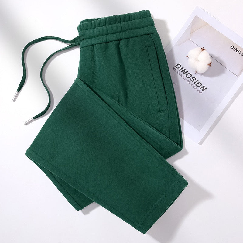26 Women's White Straight-Leg Pants, Drapey Trendy Casual Sports Trousers