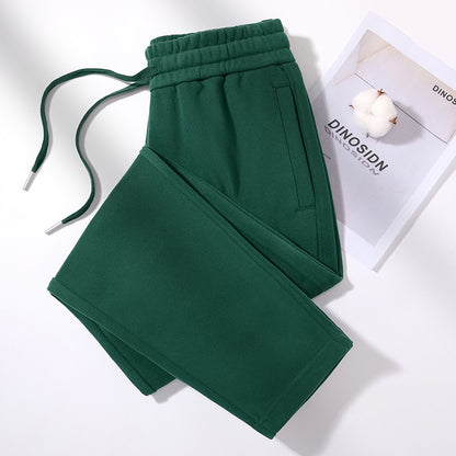 26 Women's White Straight-Leg Pants, Drapey Trendy Casual Sports Trousers