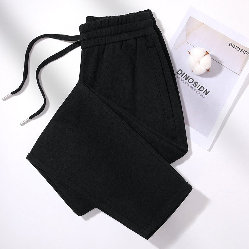26 Women's White Straight-Leg Pants, Drapey Trendy Casual Sports Trousers