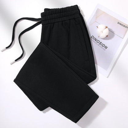 26 Women's White Straight-Leg Pants, Drapey Trendy Casual Sports Trousers
