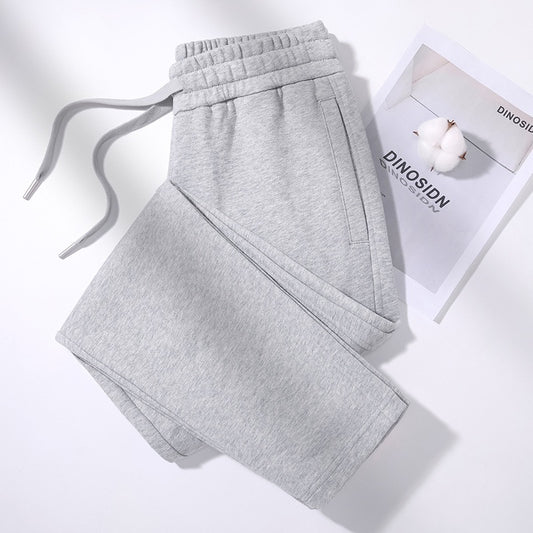 jj Women's white trousers straight trousers drooping trendy casual sports trousers
