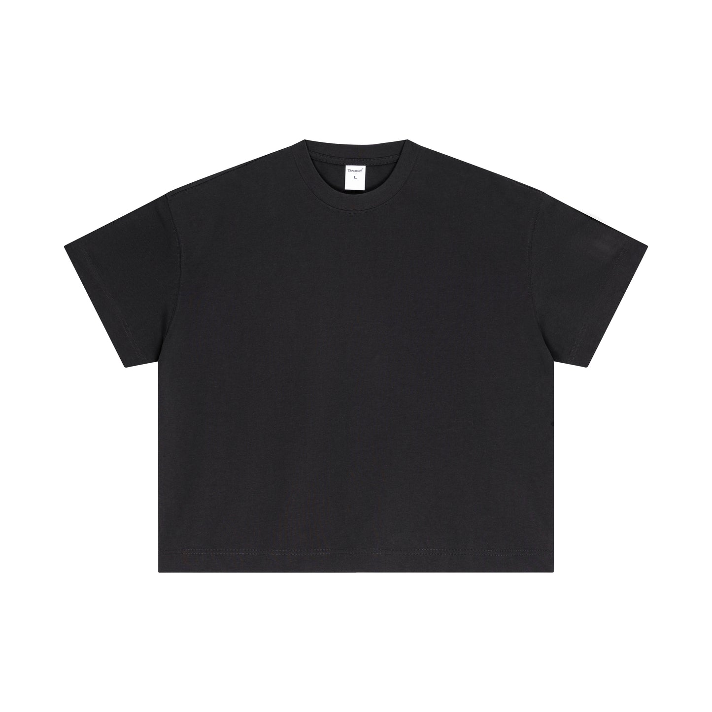 Men's cotton versatile solid color top loose short sleeved T-shirt