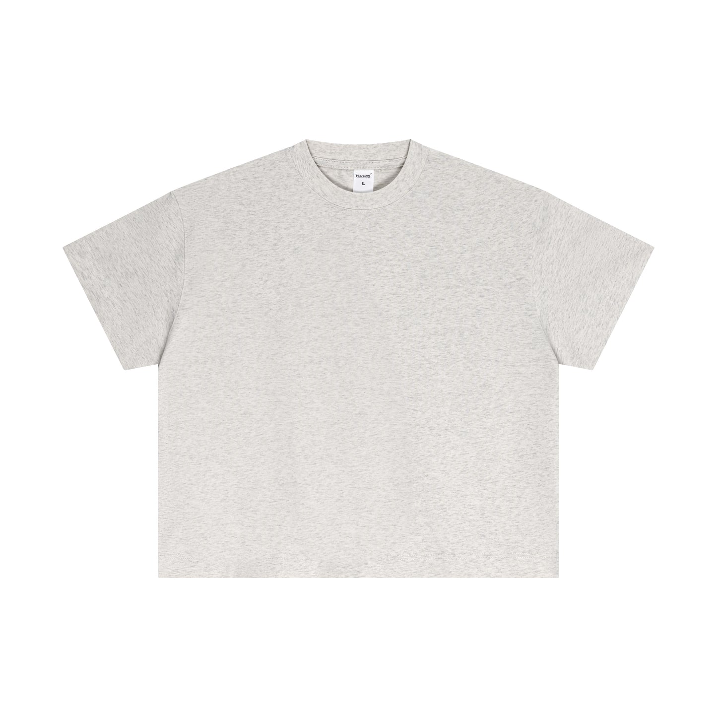 Men's cotton versatile solid color top loose short sleeved T-shirt