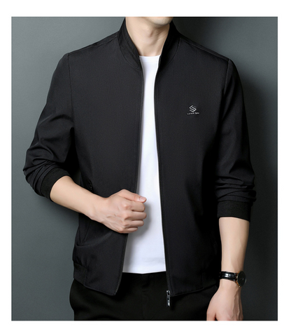 Lightweight men's stand up collar business casual jacket men's top