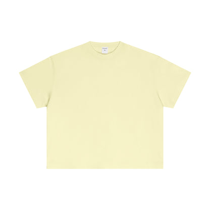 Men's cotton versatile solid color top loose short sleeved T-shirt