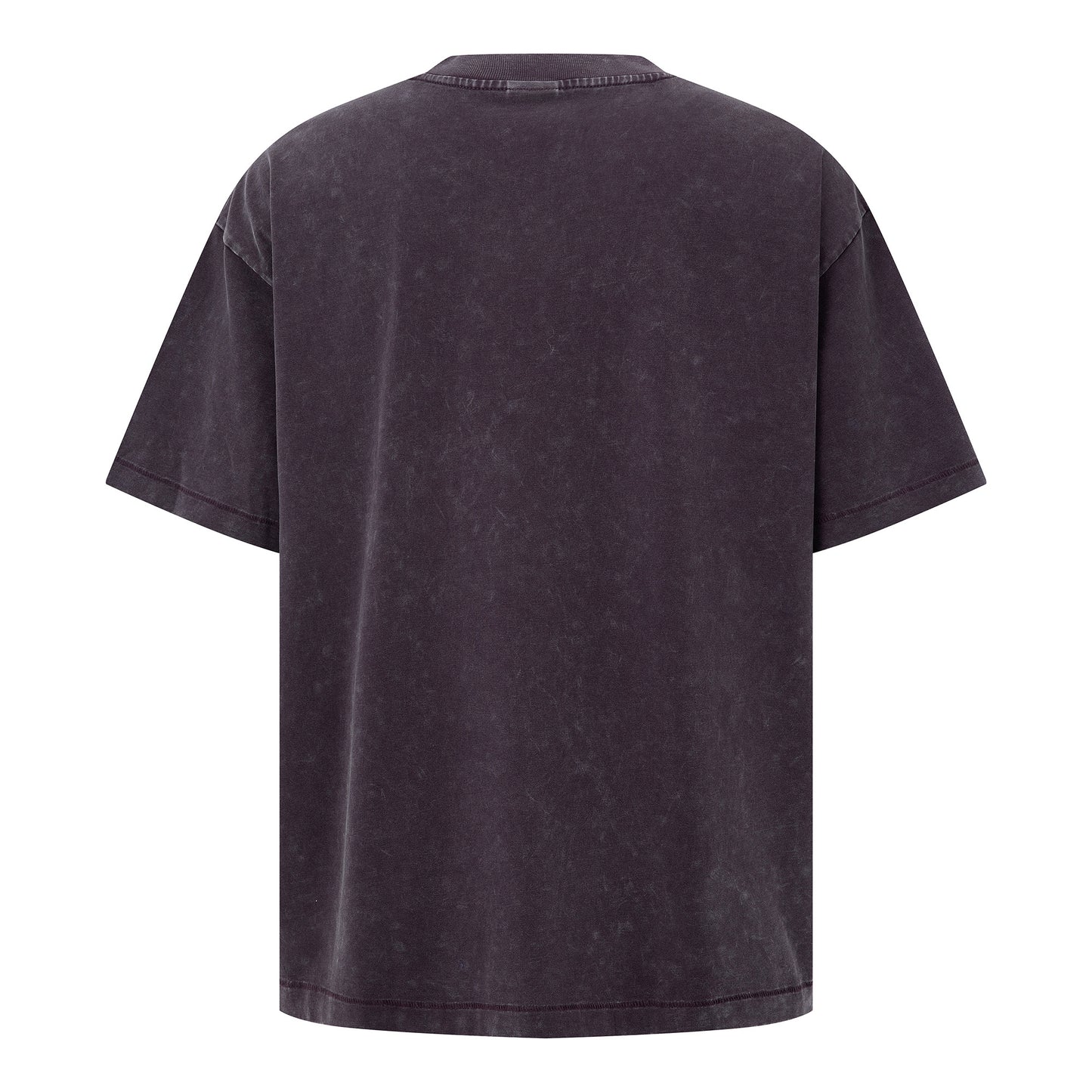Men's T-shirt hem jumping feet, washed water wax printed short sleeved print, versatile round neck