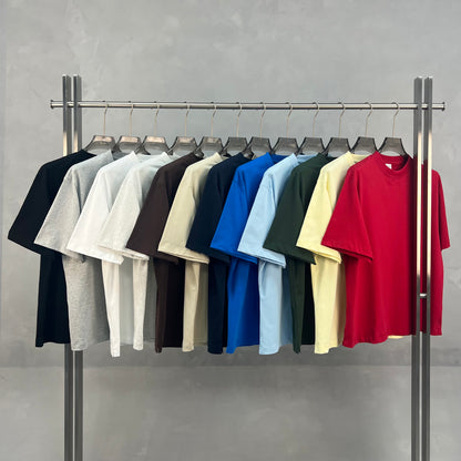 Men's loose shoulder versatile short sleeved T-shirt