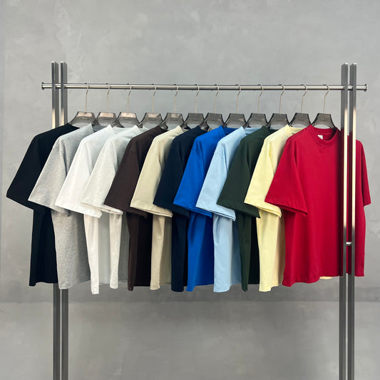 Men's loose shoulder versatile short sleeved T-shirt