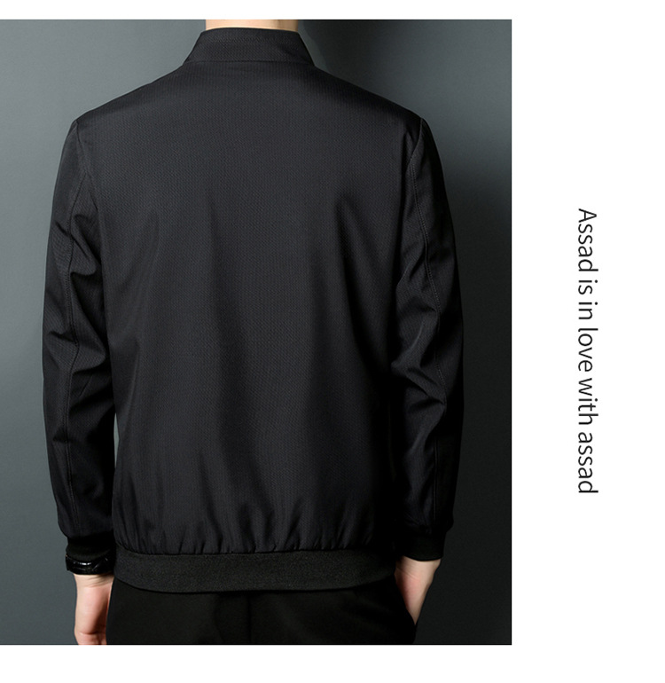 Lightweight men's stand up collar business casual jacket men's top