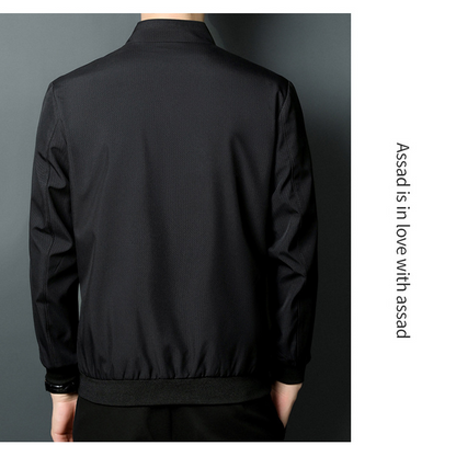 Lightweight men's stand up collar business casual jacket men's top