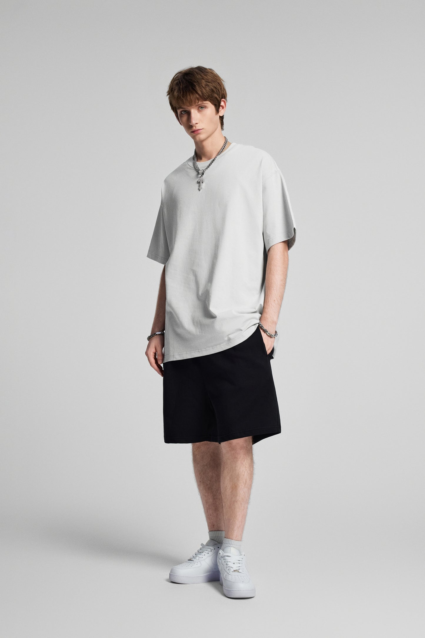 Men's Basic Short-Sleeve T-Shirt, Fog Color