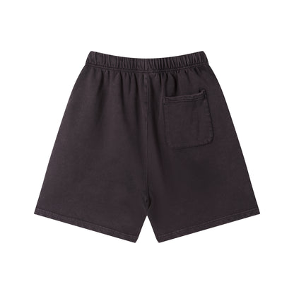 Women's Solid-Color Casual Shorts — Washed Mid-Length Shorts