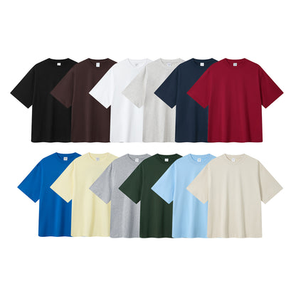 Men's loose shoulder versatile short sleeved T-shirt