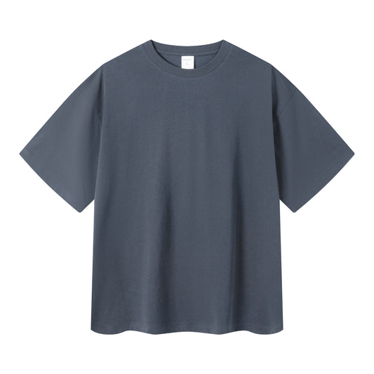 Cotton short sleeved pure cotton unisex casual solid color round neck T-shirt for men