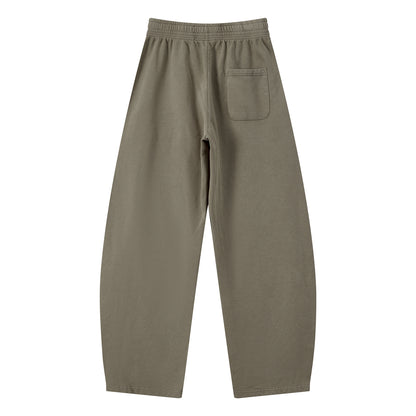 Men's 100% cotton loose-fitting curved-cut long pants made of pure cotton