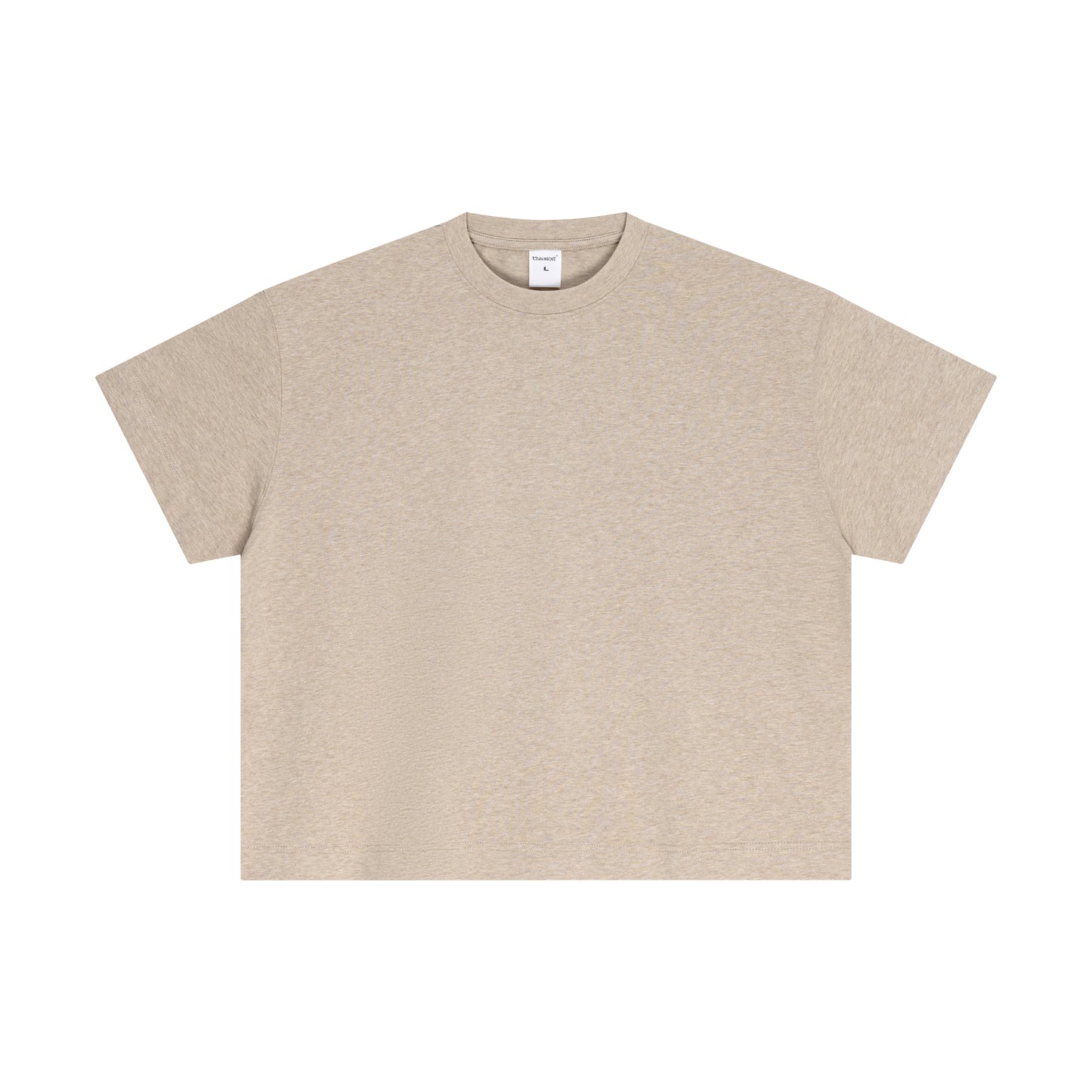 Men's cotton versatile solid color top loose short sleeved T-shirt