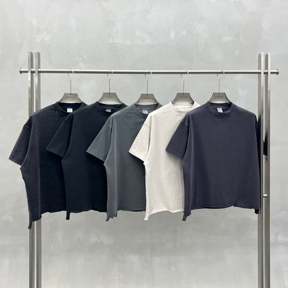 Men's Distressed Wash Retro Short-Sleeve Slim Fit T-Shirt