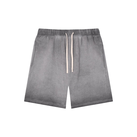 Men's Dyed Distressed Terry Cloth Shorts, Loose Fit, Casual Shorts