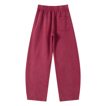 Men's 100% cotton loose-fitting curved-cut long pants made of pure cotton