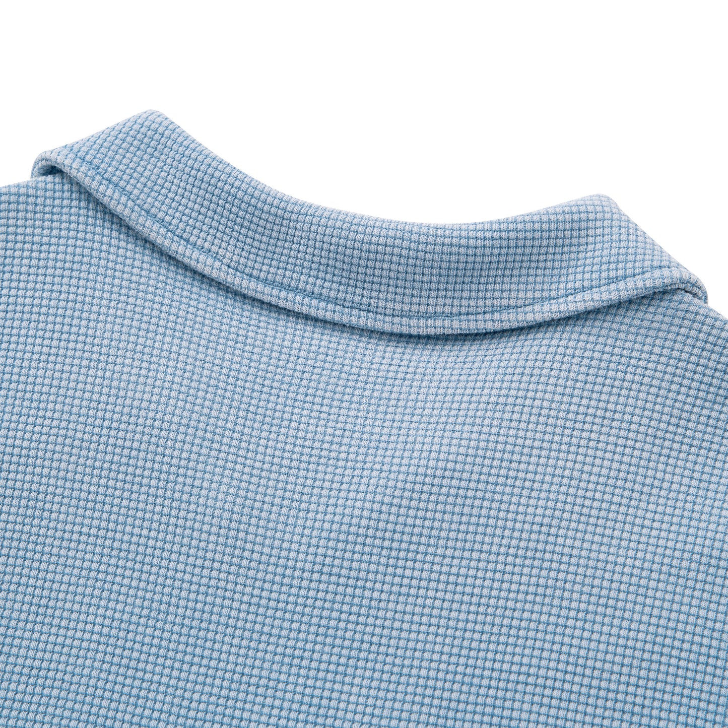 Men's Diamond Pattern Waffle Knit Polo Shirt
