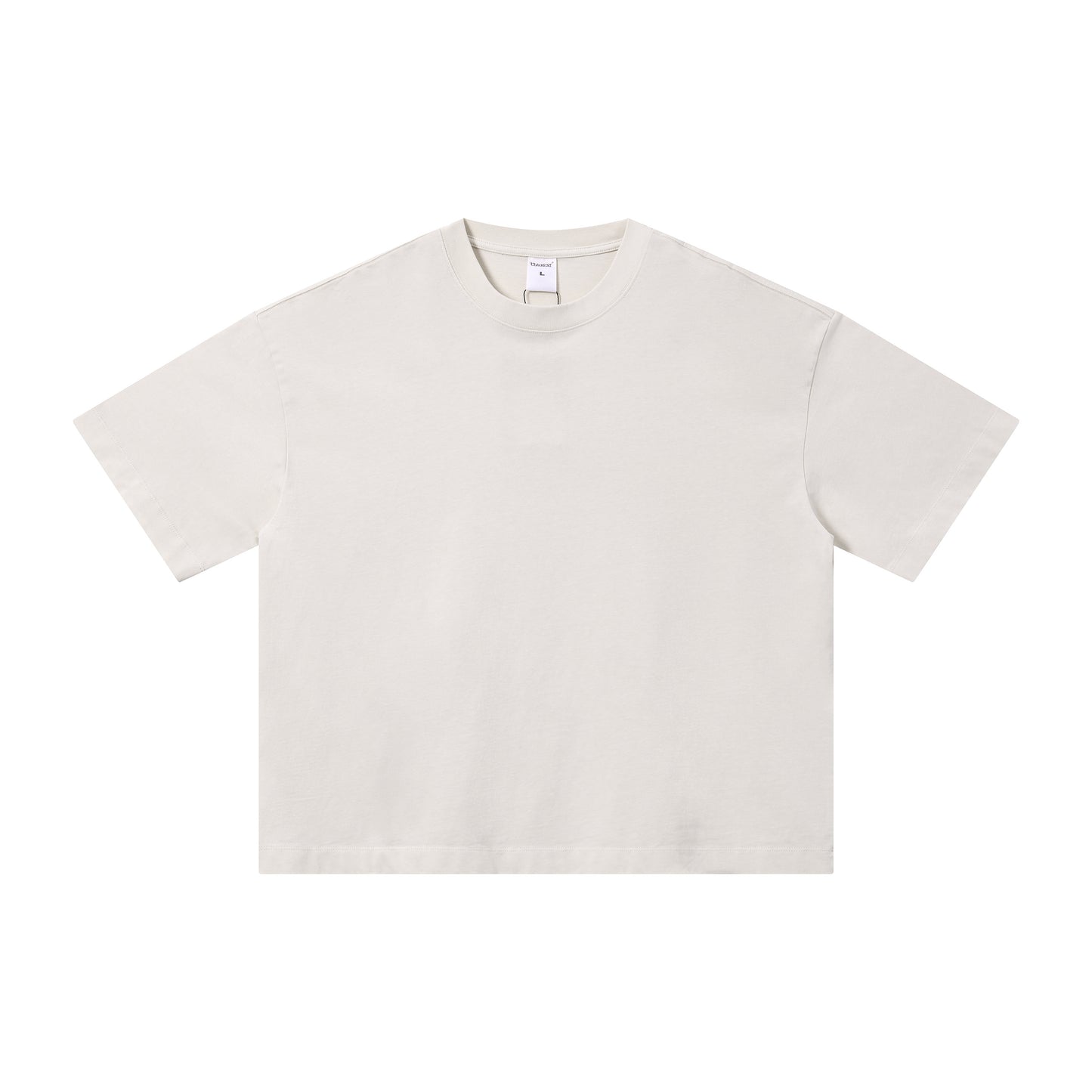 Men's T-shirt heavy wash water BOXY version versatile round neck