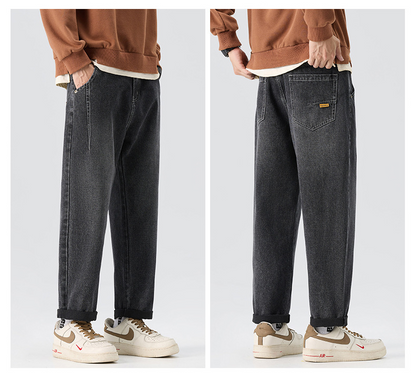 Hot-selling men's clothing, new style for all seasons, men's loose-fitting retro jeans