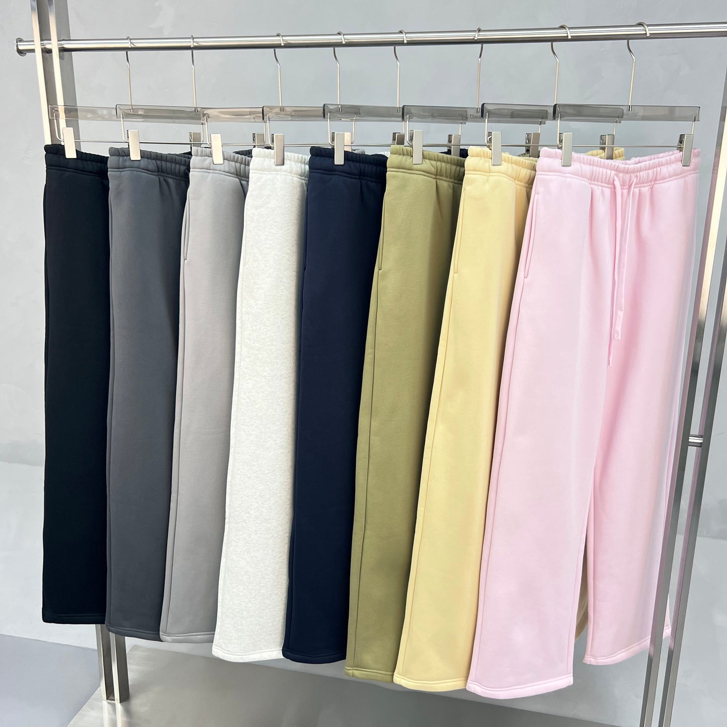 Men's Drawstring Loose-Fit Simple Casual Straight-Leg Sweatpants