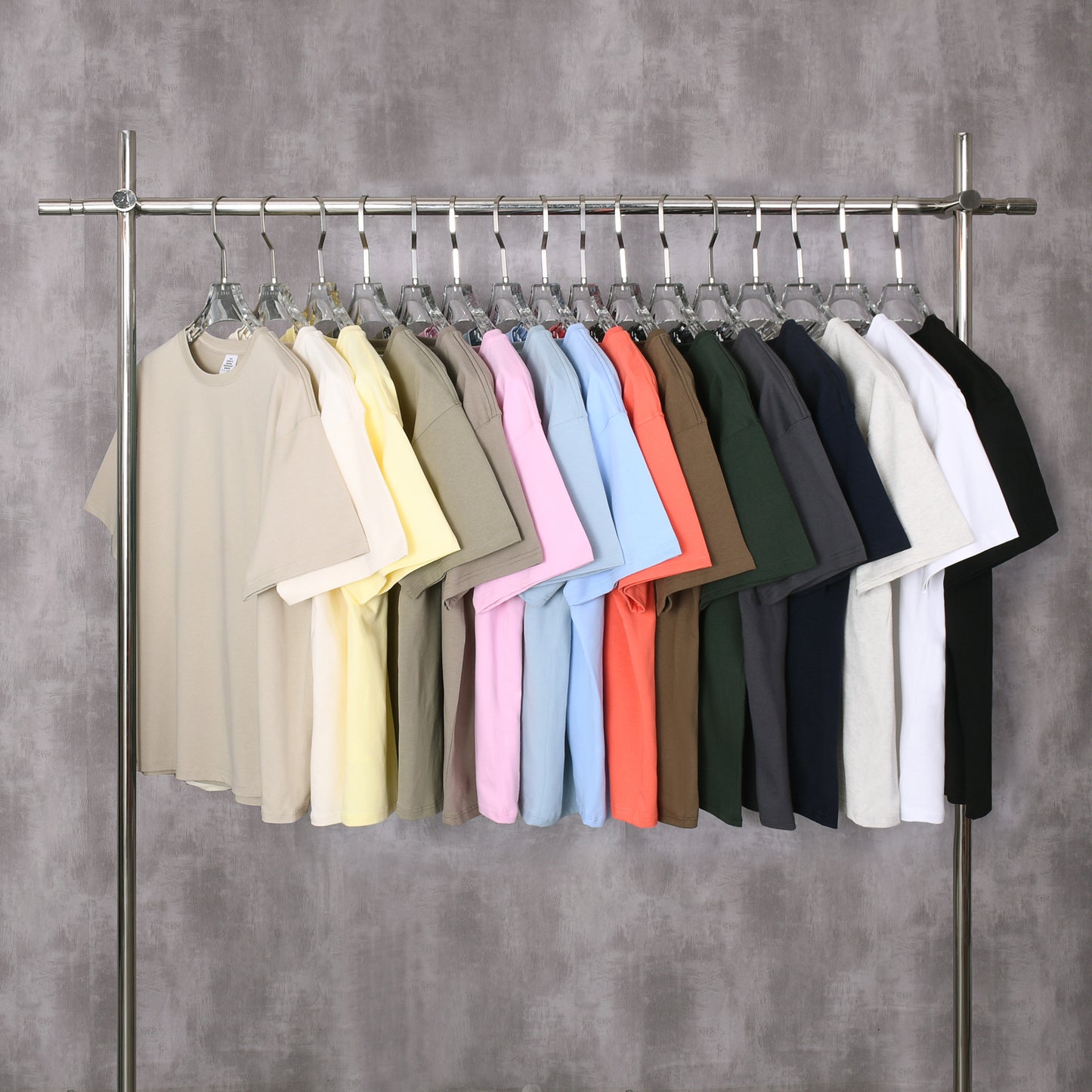Women's Short-Sleeve T-Shirt, Relaxed High-Street Style, Earth Tones, 16 Colors, FOG Drop-Shoulder