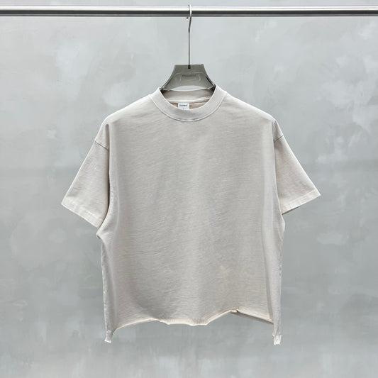 Men's Distressed Washed Ruffled Short Slim Fit T-Shirt
