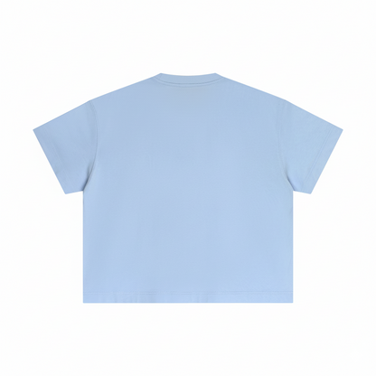 100% cotton men's boxy fit solid color loose short-sleeved T-shirt