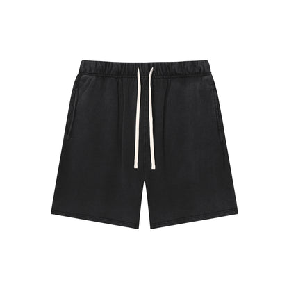 Men's Dyed Distressed Terry Cloth Shorts