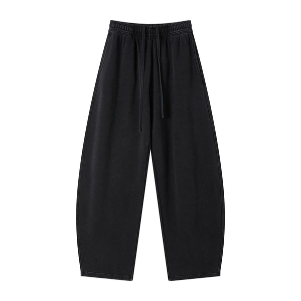 Men's 100% cotton loose-fitting curved-cut long pants made of pure cotton