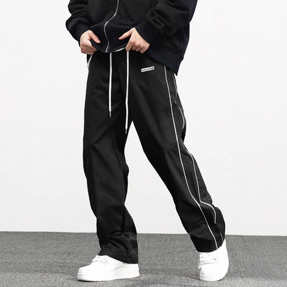 Men's new woven casual straight leg pants men's clothing